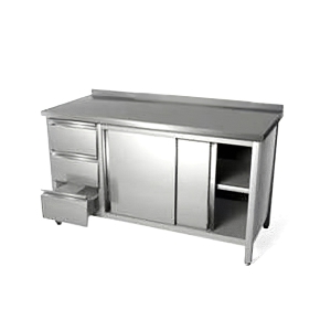 BÀN TỦ INOX CÓ HỘC KÉO