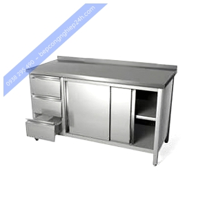 BÀN TỦ INOX CÓ HỘC KÉO