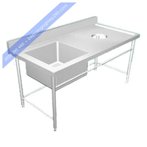 CHẬU RỬA ĐƠN CÓ LỖ XẢ RÁC