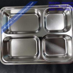 Khay cơm inox 4 ngăn