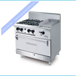 Bếp Âu 4 Họng Có Lò Nướng, Chiên Phẳng