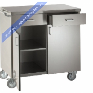XE ĐẨY THU GOM 4 BÁNH INOX