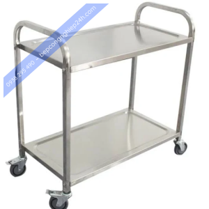 XE ĐẨY INOX 2 TẦNG