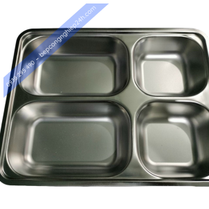 KHAY 4 Ô INOX 304