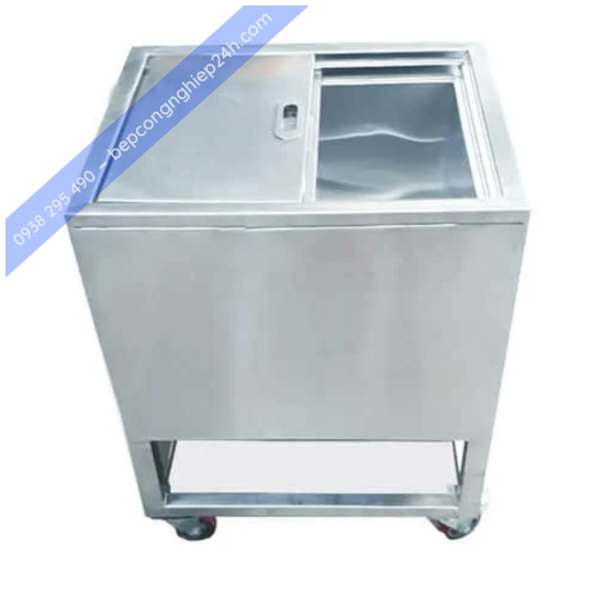 THÙNG ĐÁ INOX CÓ BÁNH XE