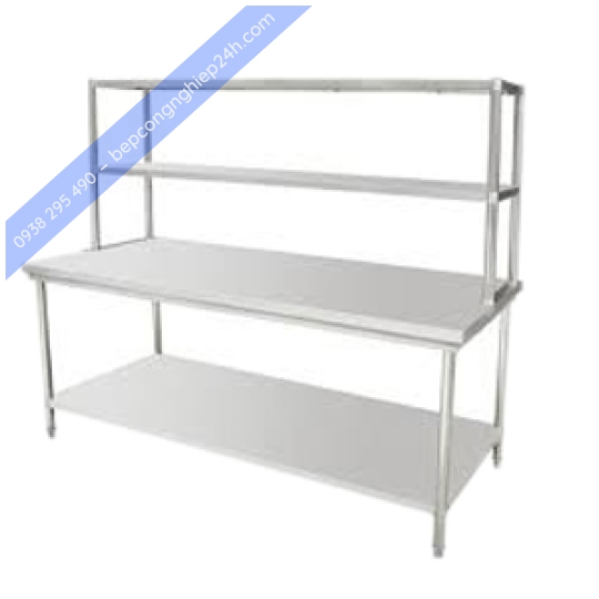 BÀN INOX CÓ KỆ TRÊN