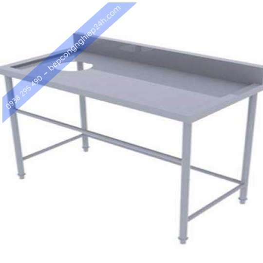 BÀN INOX CÓ LỖ XẢ RÁC