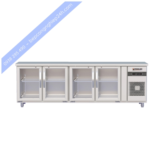 Tủ bàn mát quạt gió 4 cánh kính 450 lít