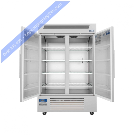 Tủ đông đứng quạt gió 2 cánh kính