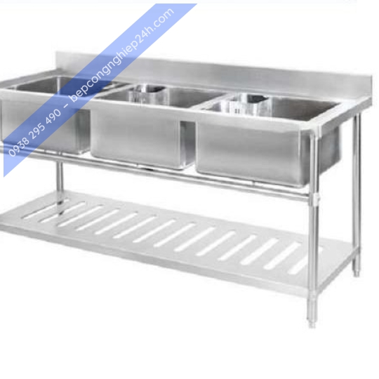 CHẬU RỬA 3 HỘC CÓ CÁNH