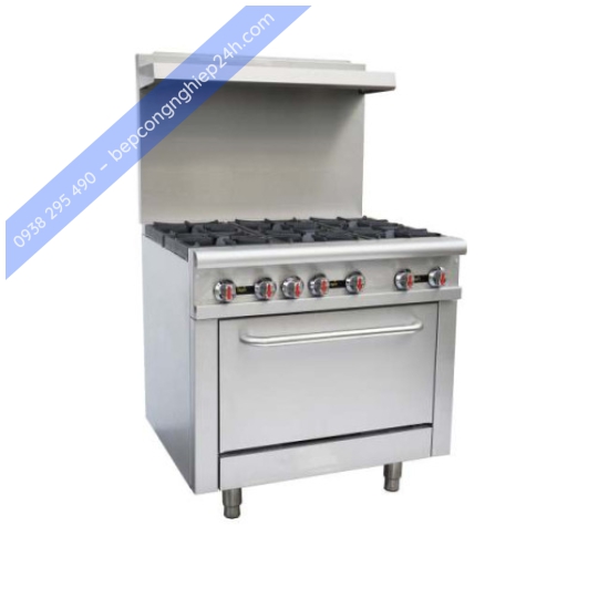Bếp Âu 6 họng có lò nướng dùng gas Eagle