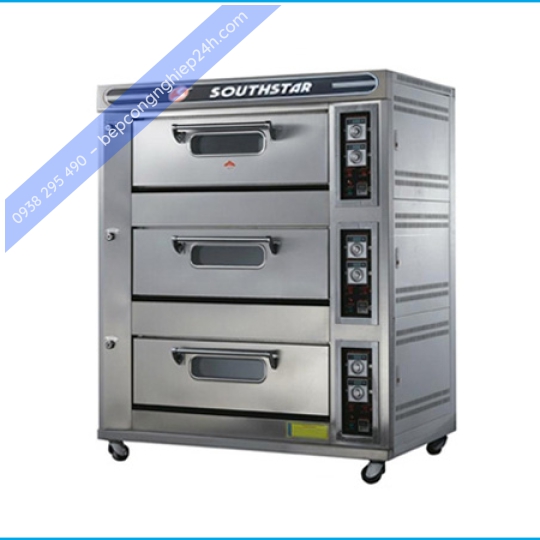 Lò Nướng Bánh 3 Tầng 6 Khay Gas Southstar