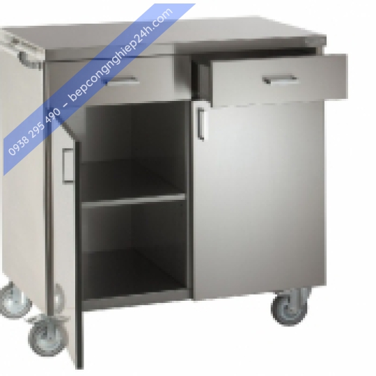 XE ĐẨY THU GOM 4 BÁNH INOX